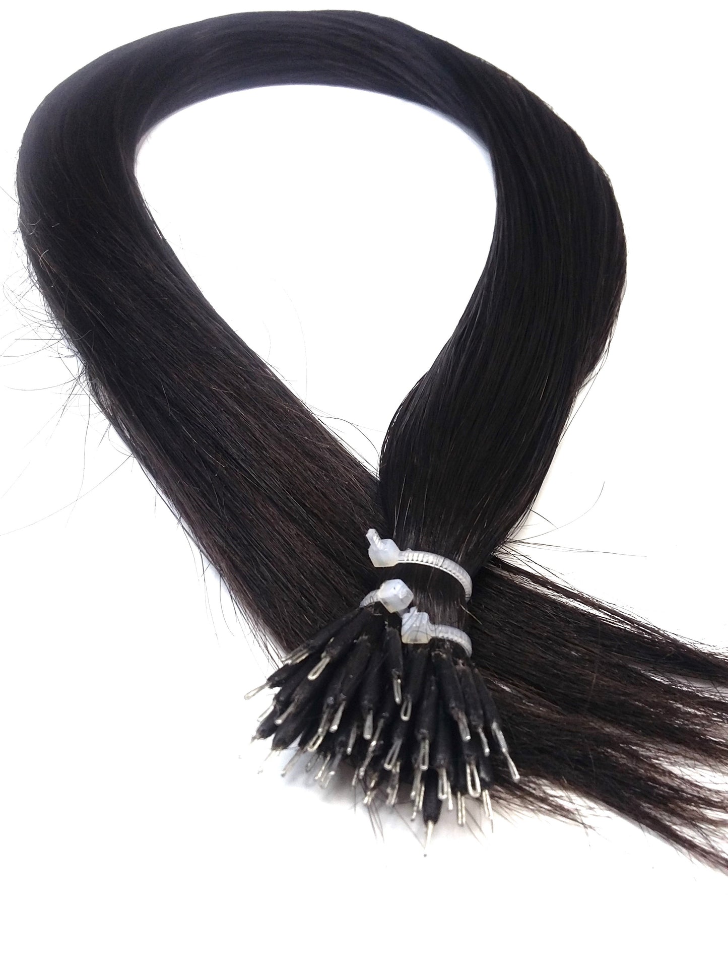 Brazilian Virgin Remy Human Hair, Nano Ring Extensions, Straight, 20'', Virgin Uncoloured. Quick Shipping!