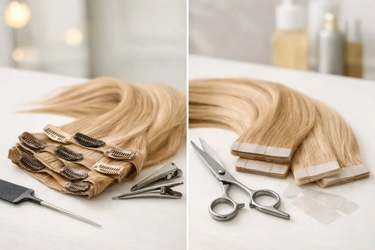 Clip In vs Tape In Extensions