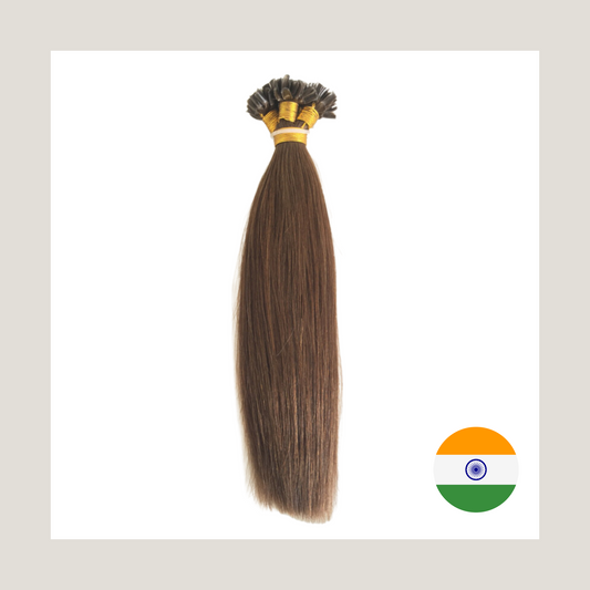 Extensions de cheveux humains vierges indiens, pointes en V