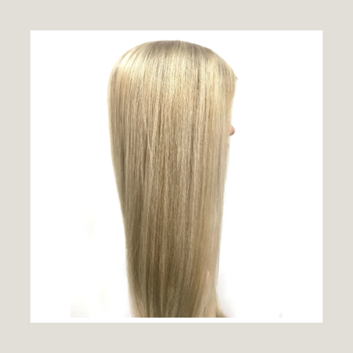 Dubbelritad European Human Remy Hair Silk Part Peruk