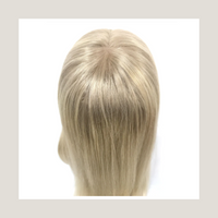 Dubbelritad European Human Remy Hair Silk Part Peruk