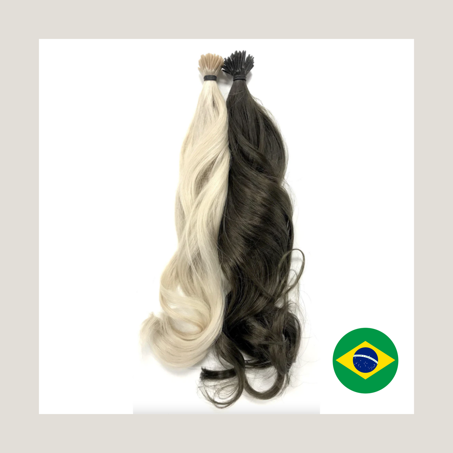 Extensiones brasileñas del cabello humano de la Virgen, anillos micro de la i-Tip de 0,7g
