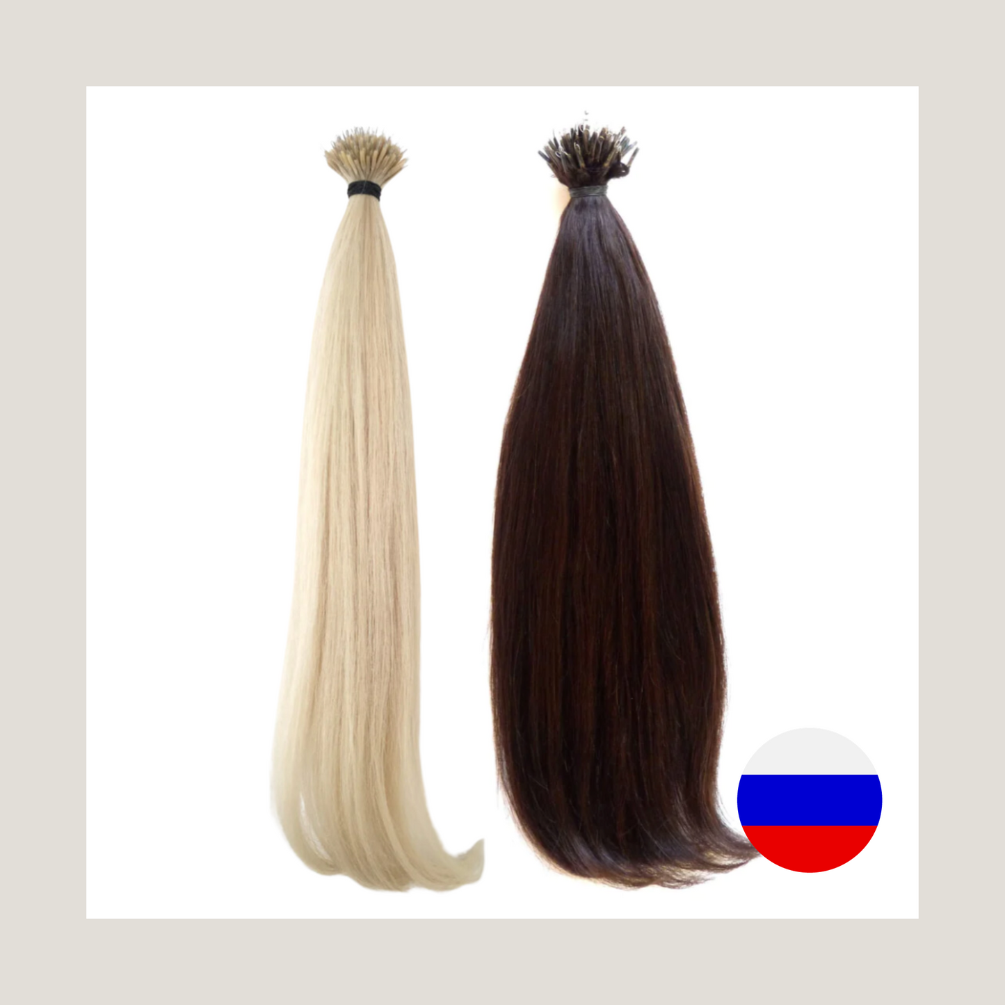 Russian Virgin Human Hair Extensions - Nano Ring Extensions