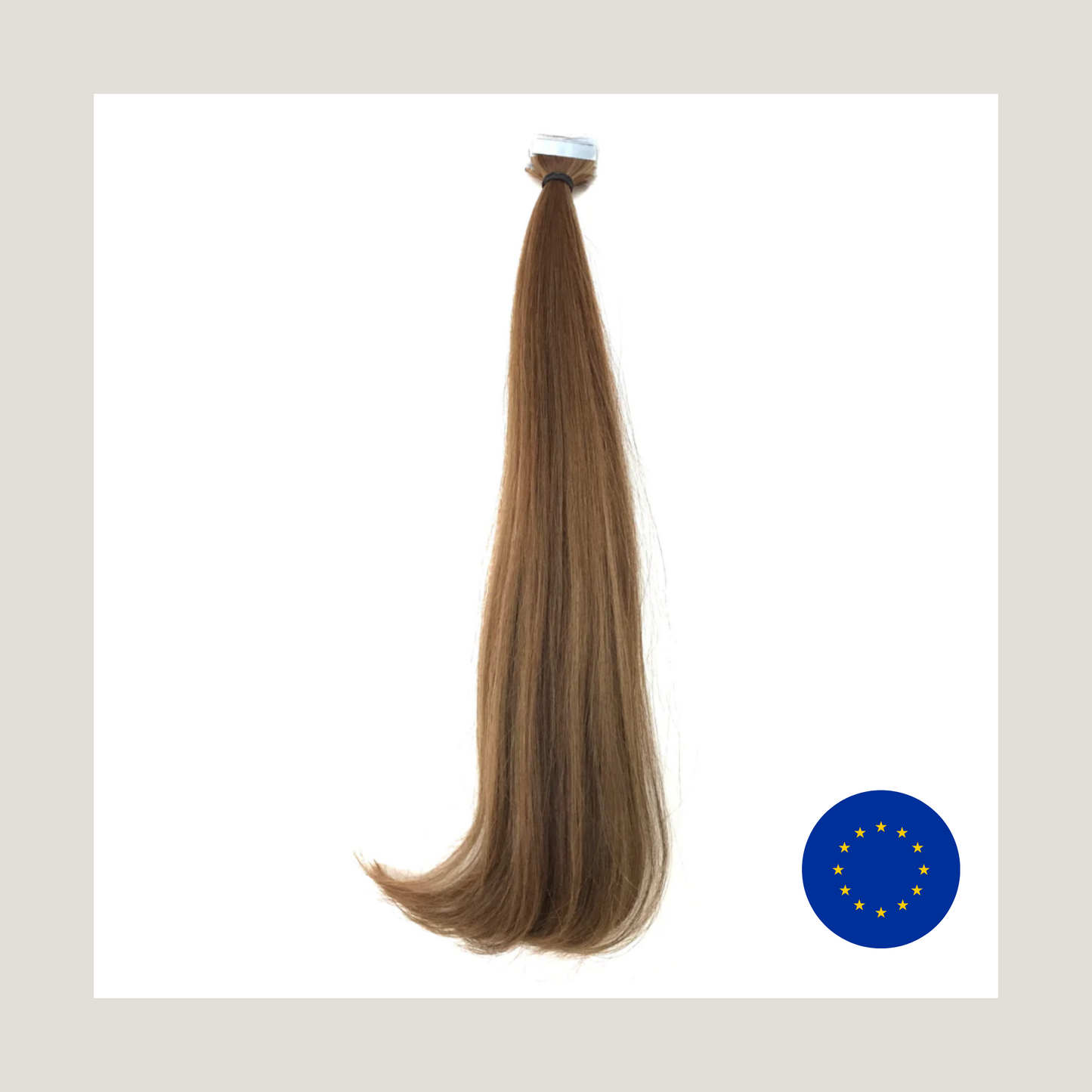 Dubbelritad europeisk jungfru remy människohår, tejp hårförlängningar