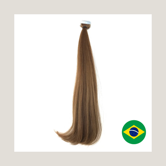 שיער אנושי של רמי בתולה ברזילאי מצויר כפול, תוספות שיער בדבק