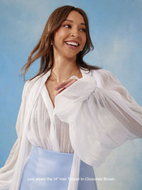 Clip de Remy virgen en pieza de cabello