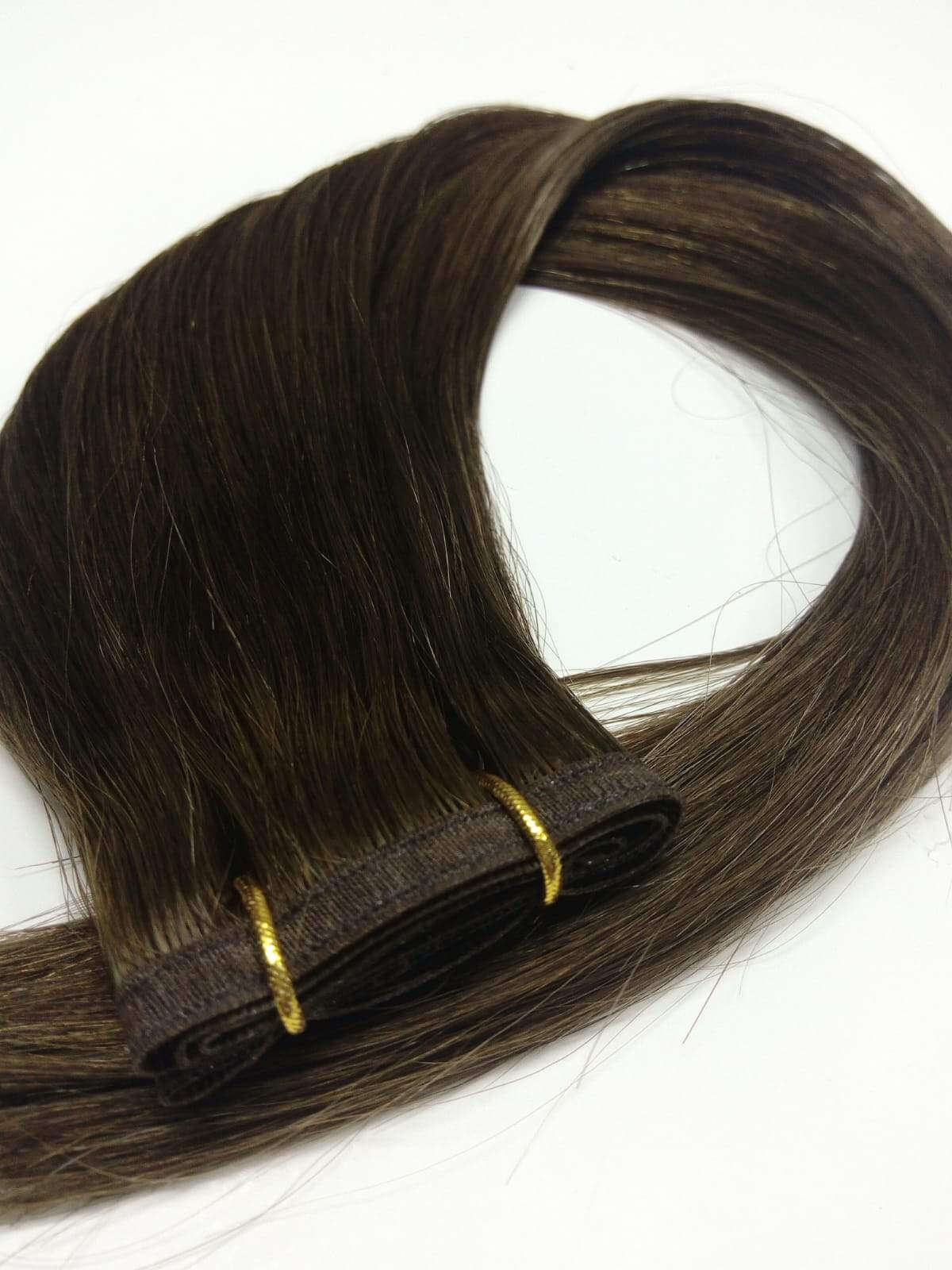 Brazilian Virgin Remy Human Hair - Mono Weft, 18'', Rak, Färg 6 ,100 g - Snabb leverans