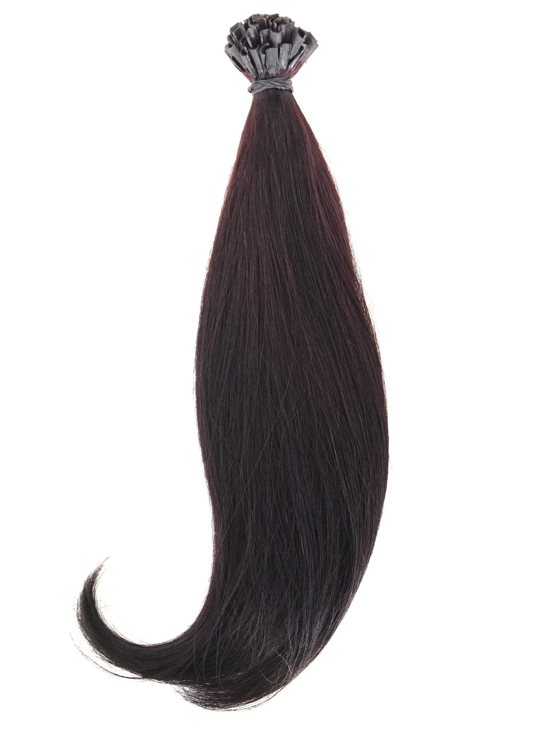 Brazilian Virgin Remy Human Hair, Nail-Tips, Straight, 16'', Plum, Black, Quick Shipping!-Virgin Hair & Beauty, The Best Hair Extensions, Real Virgin Human Hair.