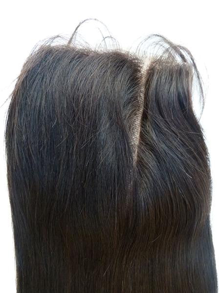 סגירות עליונות על בסיס משי בתולה ברזילאית, שיער ויופי בגודל 4x5, 14 אינץ', תוספות השיער הטובות ביותר, שיער אנושי בתול אמיתי.