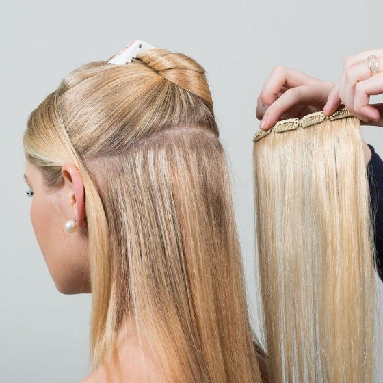 Russian Virgin Remy Människohår, Clip-in hårförlängningar