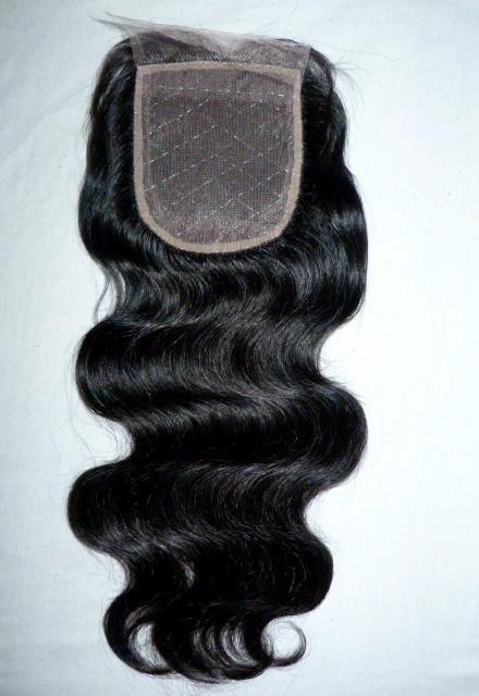 Fermetures supérieures à base de soie remy vierge indienne-cheveux et beauté vierges, les meilleures extensions de cheveux, de vrais cheveux humains vierges.