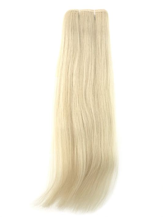 Europäisches Echthaar, Tressen, 18", helles Aschblond, 100g-Virgin Hair & Beauty, die besten Haarverlängerungen, echtes, unbehandeltes Echthaar.