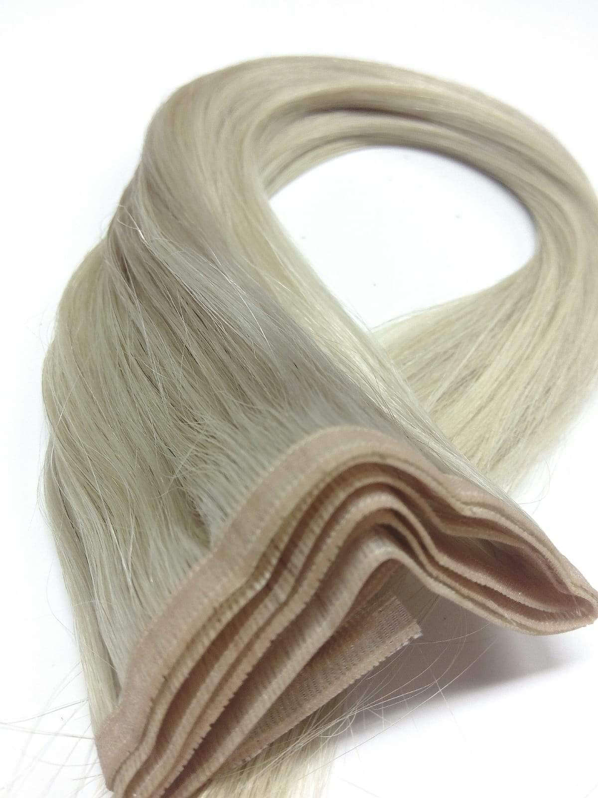 Brazilian Virgin Remy Human Hair - Mono Weft, 18'', Rak, Färg 60 ,100 g - Snabb leverans