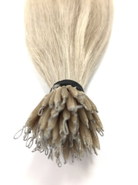 Russian Virgin Remy Human Hair, Nano Ring Extensions, Straight, 20'', Light Blonde Colour 613 . Quick Shipping!-Virgin Hair & Beauty, The Best Hair Extensions, Real Virgin Human Hair.
