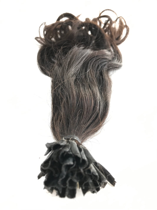שיער אנושי של רמי בתולה הודית, 1 גרם קצות ציפורניים, גלי, 18'', צבע 2. משלוח מהיר!