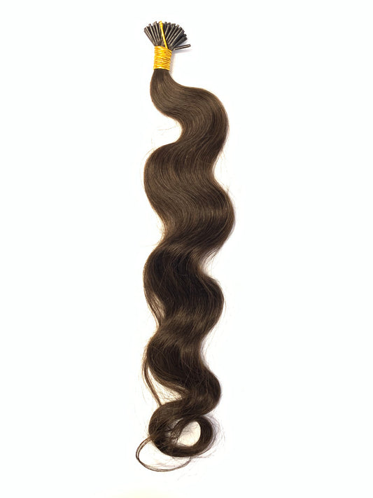 שיער אנושי של רמי בתולה ברזילאי, מידות שיער מיקרו טבעת, bodywave, 26'', צבע 2. משלוח מהיר!