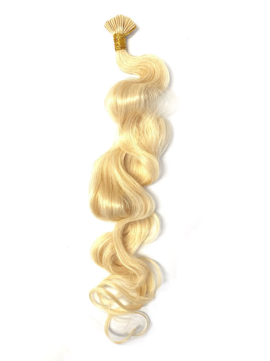 שיער אנושי של רמי רוסי, תוספות i-Tip 0.7 גרם, Bodywave, 26'', 50 גרם, צבע 613 משלוח מהיר!