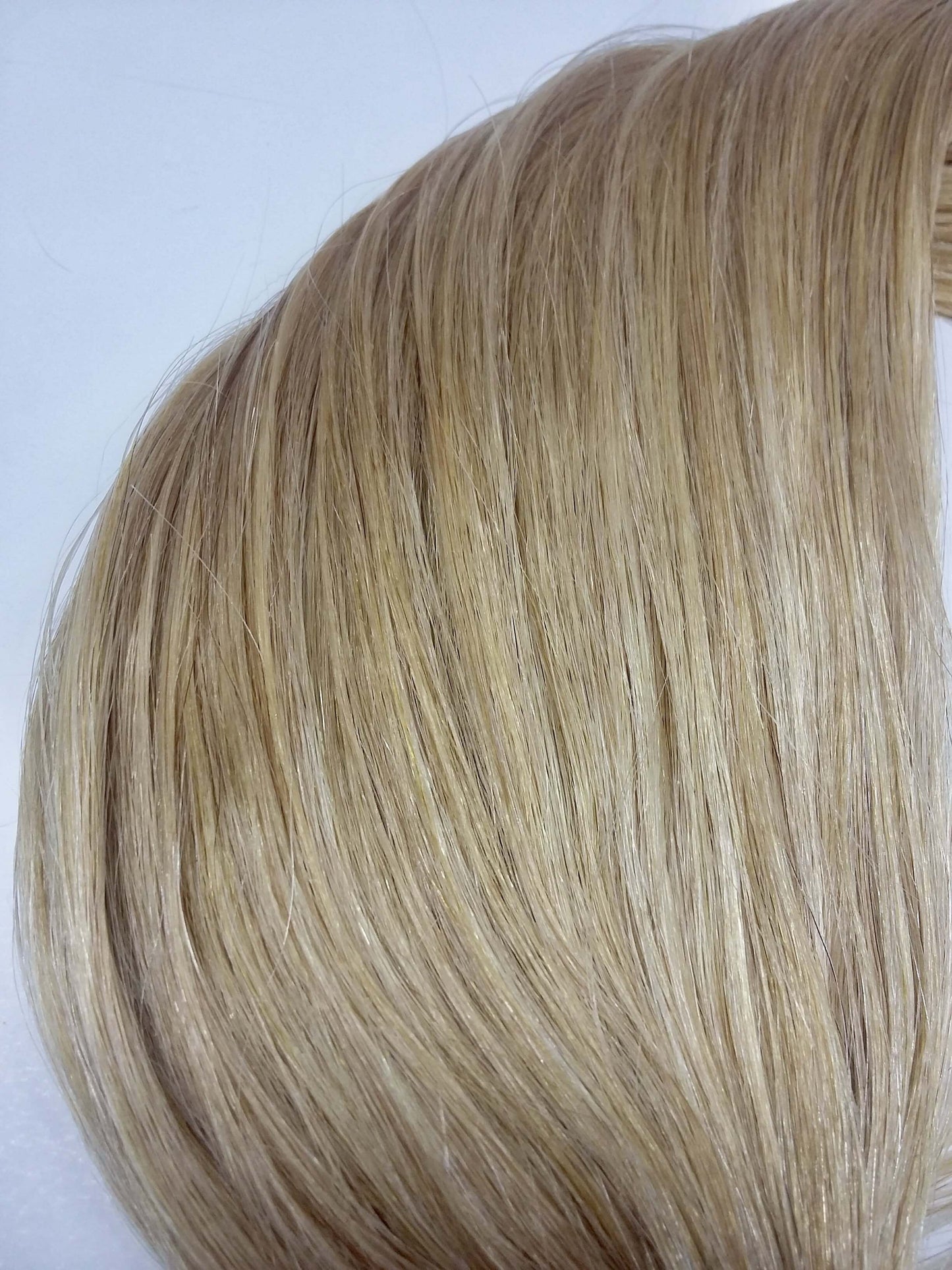 شعر بشري ريمي عذراء برازيلي، 1 جرام، أطراف مستقيمة، 20 بوصة، اللون 16. شحن سريع!
