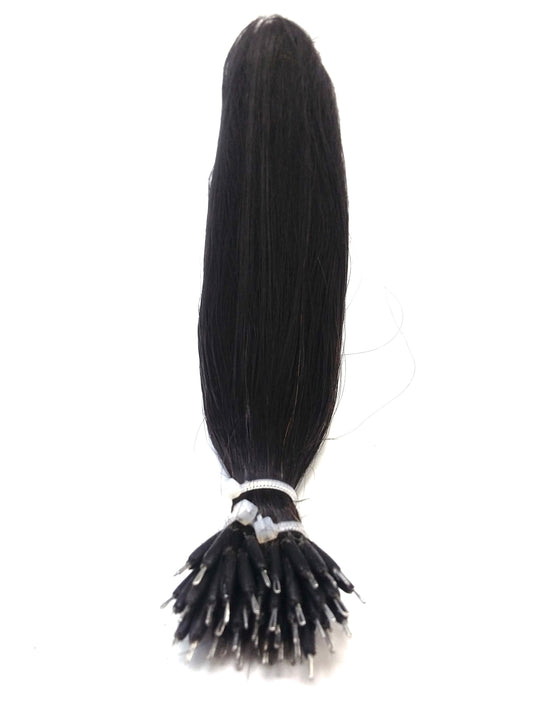 Brazilian Virgin Remy Human Hair, Nano Ring Extensions, Straight, 20'', Color 2. Quick Shipping!